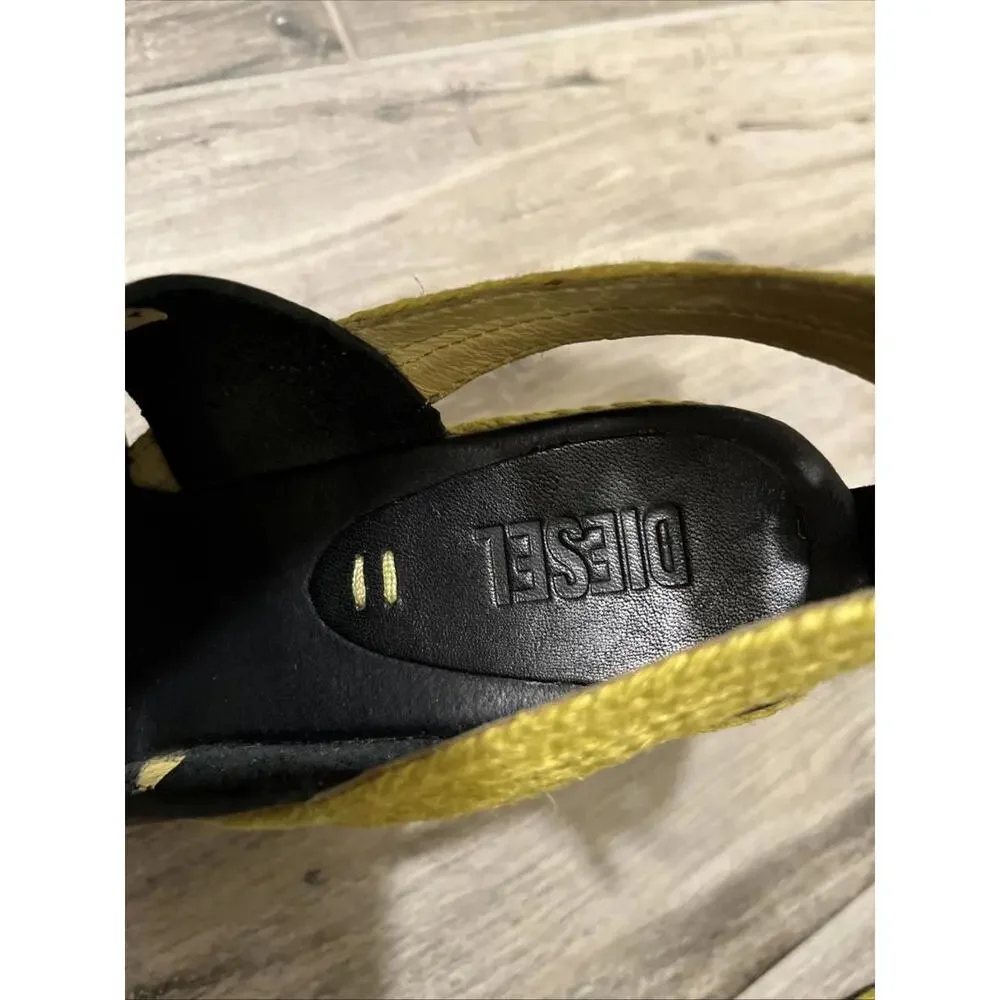 GORGEOUS DIESEL ALMA ESPADRILLE WEDGES ANKLE STRAPS SIZE US10 VGC RP $500+